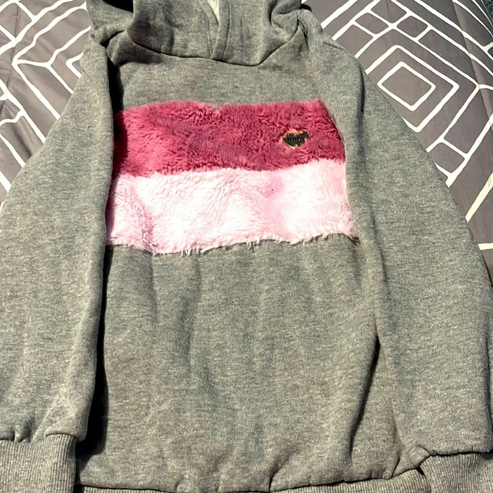Juicy Couture Baby Girl's Faux Fur-Trim Hoodie 6X